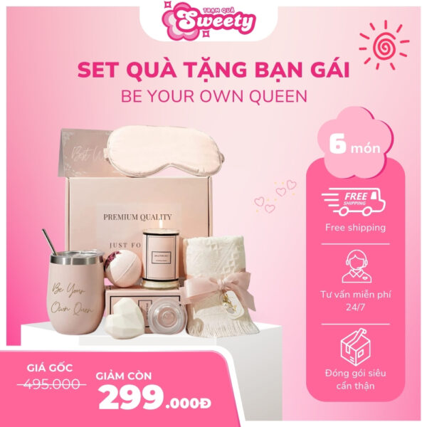 Set quà tặng bạn gái "Be your own queen" 6 món/box