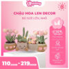 Chậu hoa len decor đủ các size