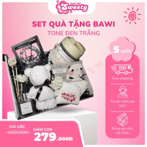 Set quà tặng BAWI tone đen trắng