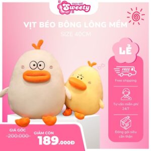 Vịt béo bông lông mềm size 40cm